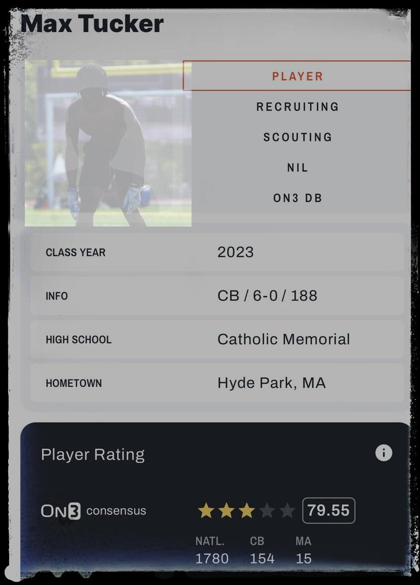 #CatholicConference🏈 news @On3sports has ranked @CathMemFootball's all-state cb @MaxwellTucker16'23 a 3⭐. M|T has verbally committed to @ZipsFB. @PRZNewEngland @ZipsFB_RECRUIT