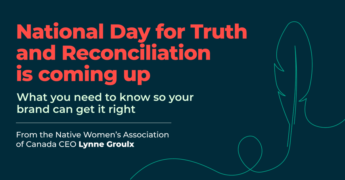National Day for Truth and Reconciliation is coming up on Sept. 30. We worked with <a href="/NWAC_CA/">NWAC</a>’s CEO <a href="/groulx_lynne/">Lynne Groulx</a> to put together some practical advice so your brand can get it right. 

Here are 5 key takeaways 🧵 1/8