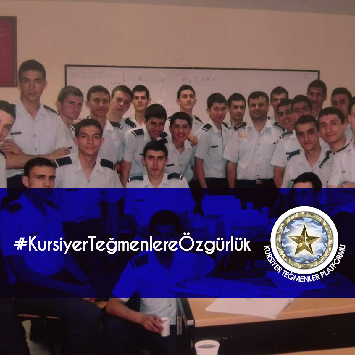 KursiyerTegm's tweet photo. Yargılama süreci boyunca kamuoyuna düşen açık kaynaklar incelendiğinde kursiyerlerin, askeri öğrencilerin ve erlerin darbe girişiminden haberdar olmadıklarına dair ciddi deliller görüldüğü halde ağır cezalar verildi!

#KursiyerTeğmenlereÖzgürlük
KHKlıya AdilYargıŞart https://t.co/Gh60d0CyKR