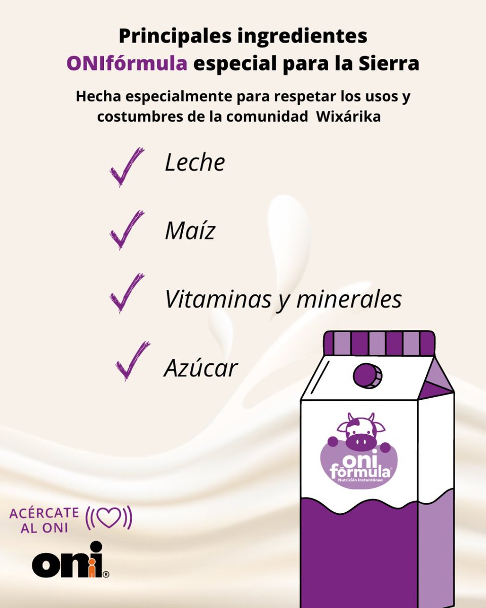 ONImexico's tweet photo. Nuestra fórmula especial para la niñez en la Sierra Wixárika.
.
.
#ONIMéxico #ONIMEXICO #ONIFÓRMULA #ONIFORMULA #MÉXICO #infancia #maternidad #familia #niños #bebes #tipsmamá #mamá #embarazo #saludybienestar #Jalisco #nutricion #nutricionsaludable #familia https://t.co/bQqHWxn5vq