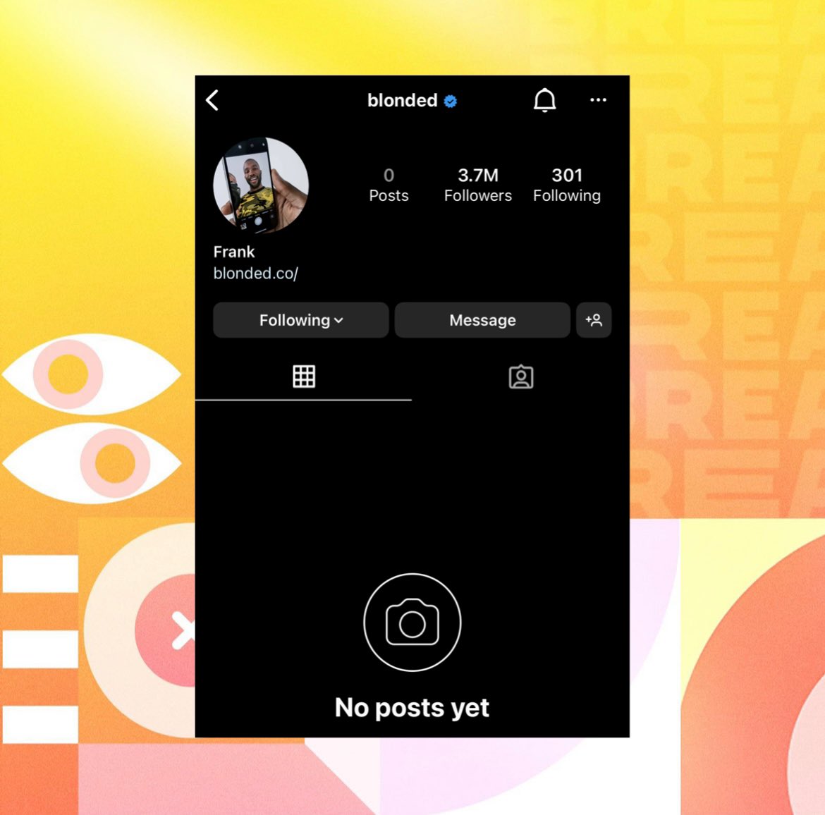 PopCrave's tweet image. Frank Ocean has cleared out his Instagram page, prompting fans to believe he is preparing to release new music.