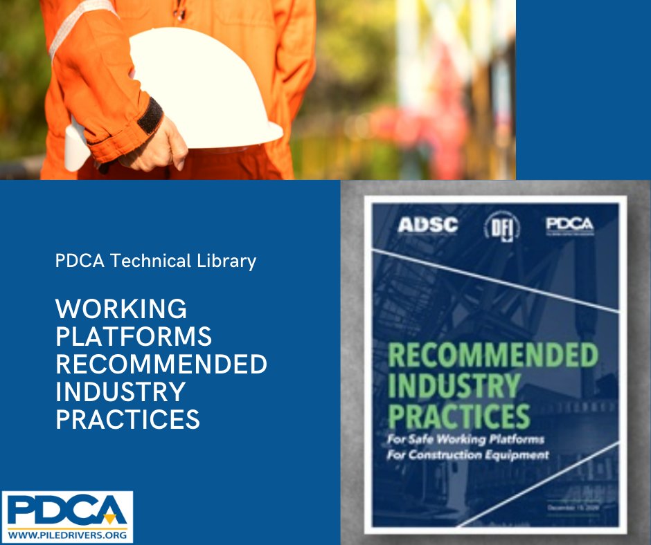 PDCAorg's tweet photo. Among the free industry resources available in the PDCA Technical Library is the "#WorkingPlatform Industry Best Practices," the result of the Industry-Wide Working Platforms Working Group, a collaboration of @ADSC_IAFD, @DFI_Tweets and PDCA.
Find it at https://t.co/V65UT2exkX. https://t.co/qLGCeaBZya