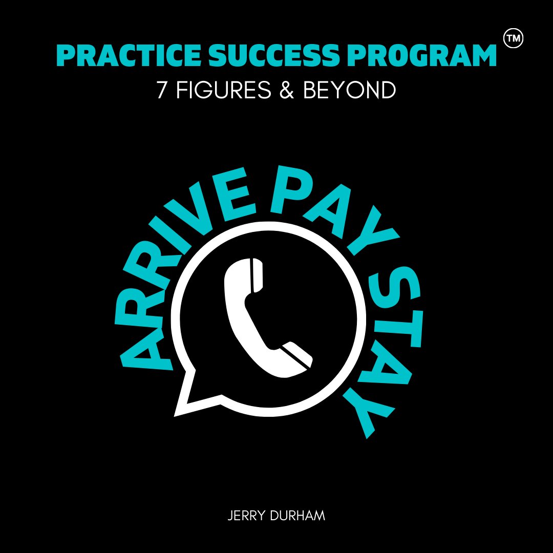 Jerry_DurhamPT's tweet photo. The Practice Success Program doesn't help you get more patients on the schedule.. it helps you get more patients on the schedule that are prepared to π ARRIVE, PAY and STAY!
#PracticeSuccessProgram https://t.co/glOrVdnwzA