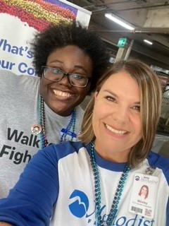 MethodistFamily's tweet image. Wesley Morgan repping MFH at the Hot Springs Out of the Darkness Walk this Saturday, September 24th. She is pictured with American Foundation for Suicide Prevention volunteers and with Ms. Karly Gentry, LPC who works with Midsouth Health Systems and ACAP.
