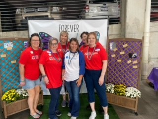 MethodistFamily's tweet image. Wesley Morgan repping MFH at the Hot Springs Out of the Darkness Walk this Saturday, September 24th. She is pictured with American Foundation for Suicide Prevention volunteers and with Ms. Karly Gentry, LPC who works with Midsouth Health Systems and ACAP.