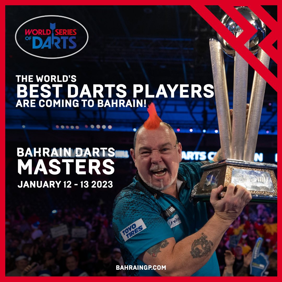 BAH_Int_Circuit's tweet photo. The world’s best darts players are coming to Bahrain! With CBX, we have signed a multi-year deal with the @officialPDC to bring you the Bahrain Darts Masters from 12 to 13 January 2023. 

Register at https://t.co/T9mOq5Taj0 for the latest information on tickets and the event. https://t.co/Z40ojIWDlU