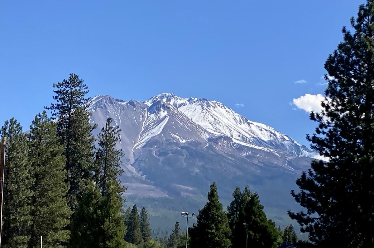 Our  current view from Starbucks in Weed (yes…really), California. Northern California has so many stunning vistas!