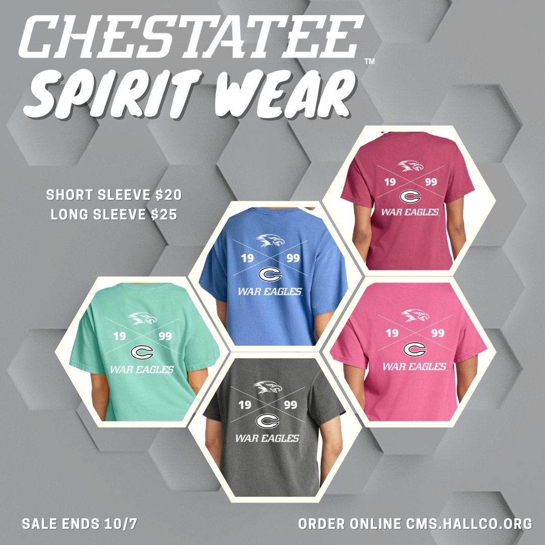Chestatee Academy (@chestateeacad) on Twitter photo Check out the Chestatee Spirit Wear at the link below. Short sleeve shirts are $20 and long sleeve are $25. You must send cash or check to Coach Pitts to pay for your order. Email questions to patrick.pitts@hallco.org.
docs.google.com/forms/d/e/1FAI… Check out the Chestatee Spirit Wear at the link below. Short sleeve shirts are $20 and long sleeve are $25. You must send cash or check to Coach Pitts to pay for your order. Email questions to patrick.pitts@hallco.org.
docs.google.com/forms/d/e/1FAI…