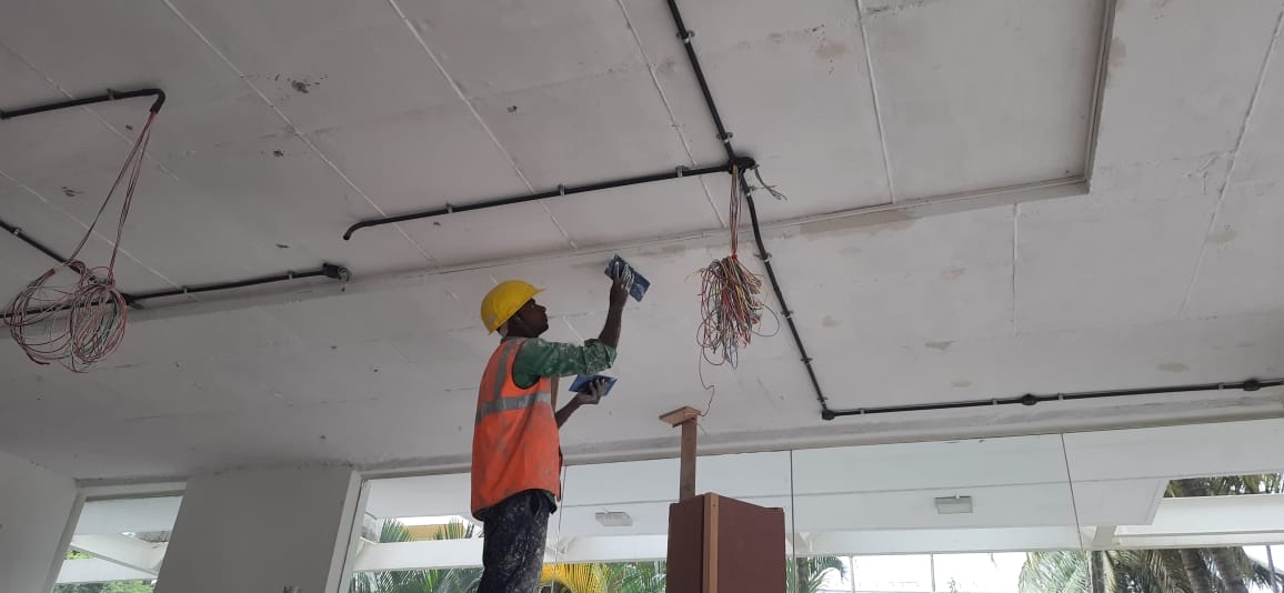 eoxvantage's tweet photo. Work is moving along nicely for EOX Vantage's future offices in Bangalore!  Here are a few shots of how things are coming along... https://t.co/9aCaKuEBvd