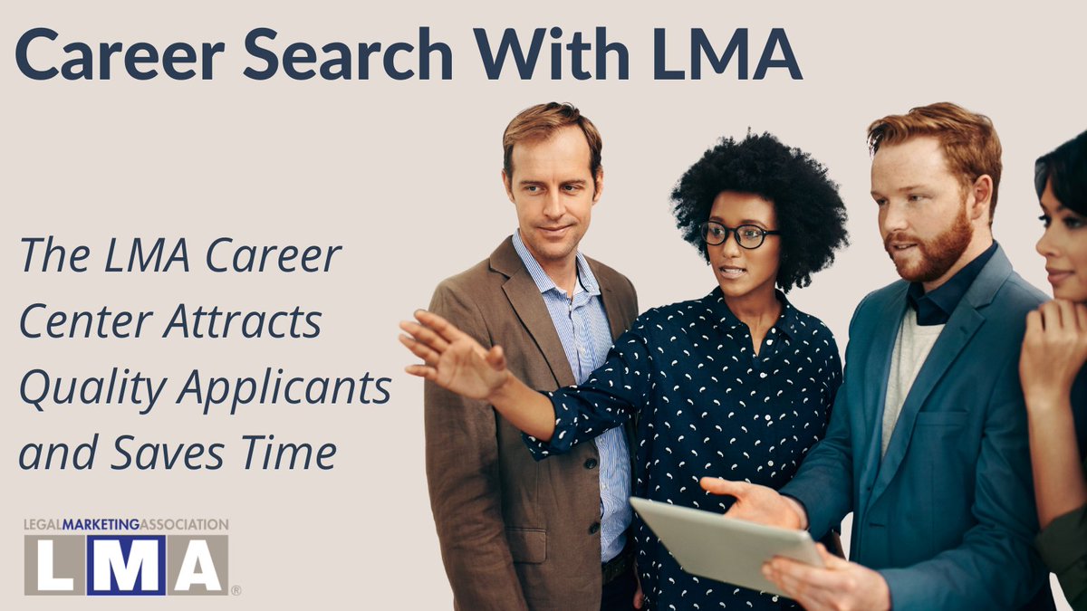Are you currently navigating a career transition or looking for new talent to add to your firm? The LMA Career Center is for you! This resource easily connects HR and hiring managers to high-quality candidates in the legal marketing industry. Get started: bit.ly/3SnloxF