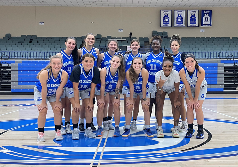 OhioChr_WBB's tweet photo. First Practice of the Season in the Books!!🏀💙 https://t.co/sIov8ULrok