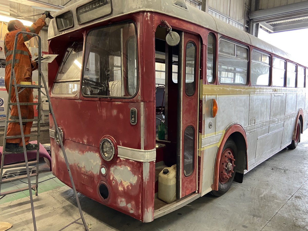 Bill giving final repairs before the painters finish bringing this classic Refurb back to its former glory