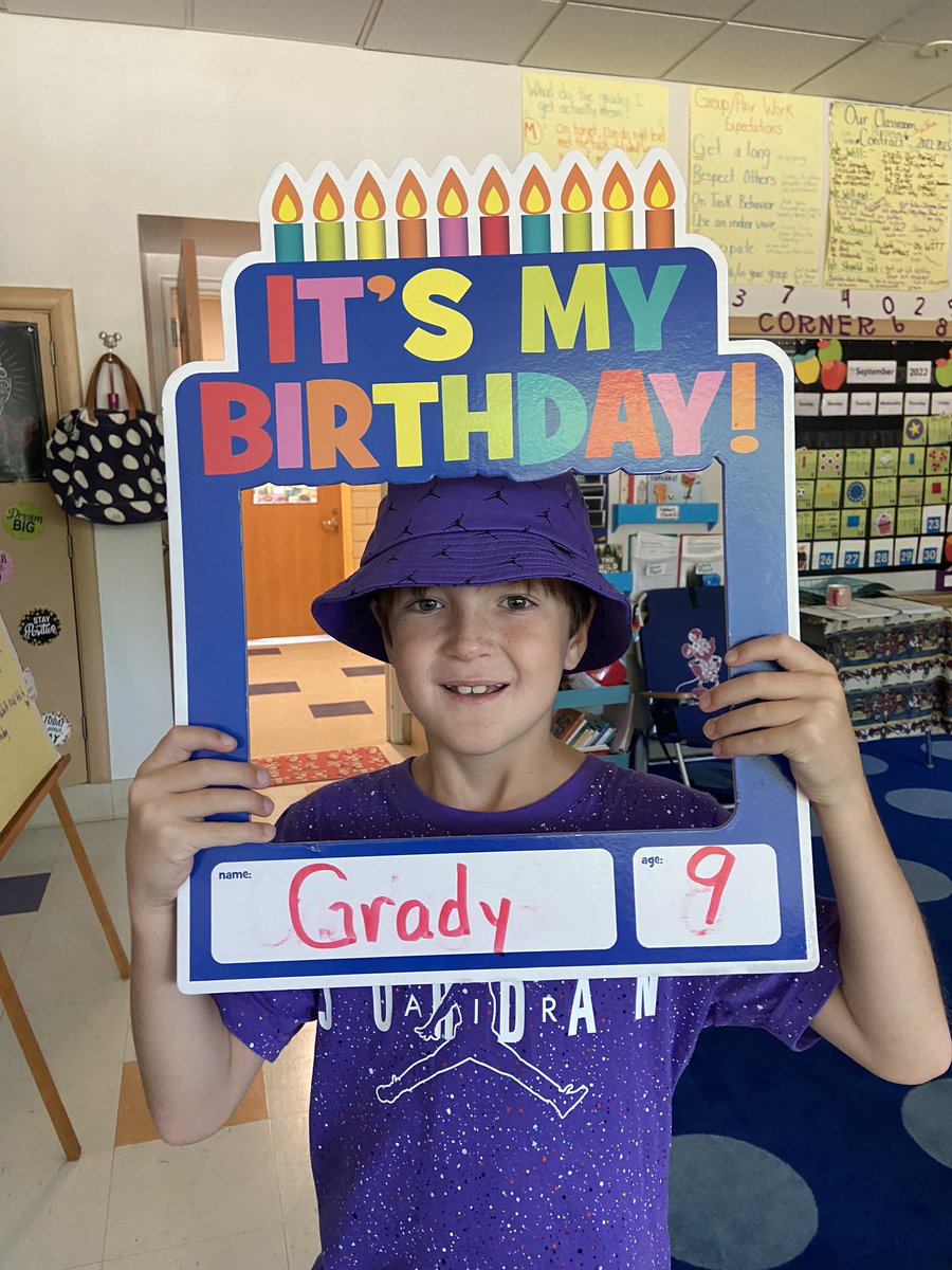 MrsClark131's tweet photo. This purple dude is 9 today!! Looking good Grady!!! https://t.co/OiSwYYzCvB
