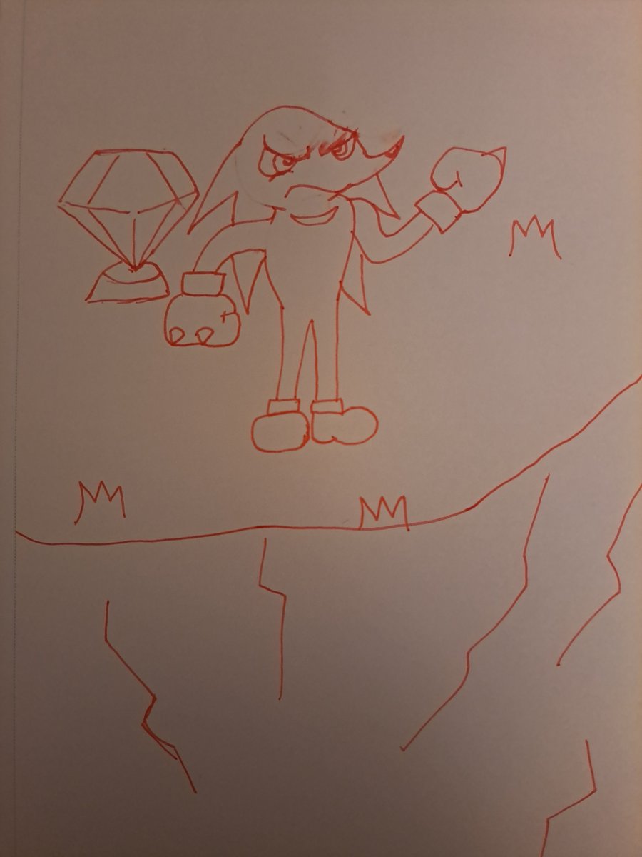 Emz1ng's tweet photo. My take on Knuckles as a Moomin-character! #KnucklesMonth https://t.co/nm8FgpbAM9