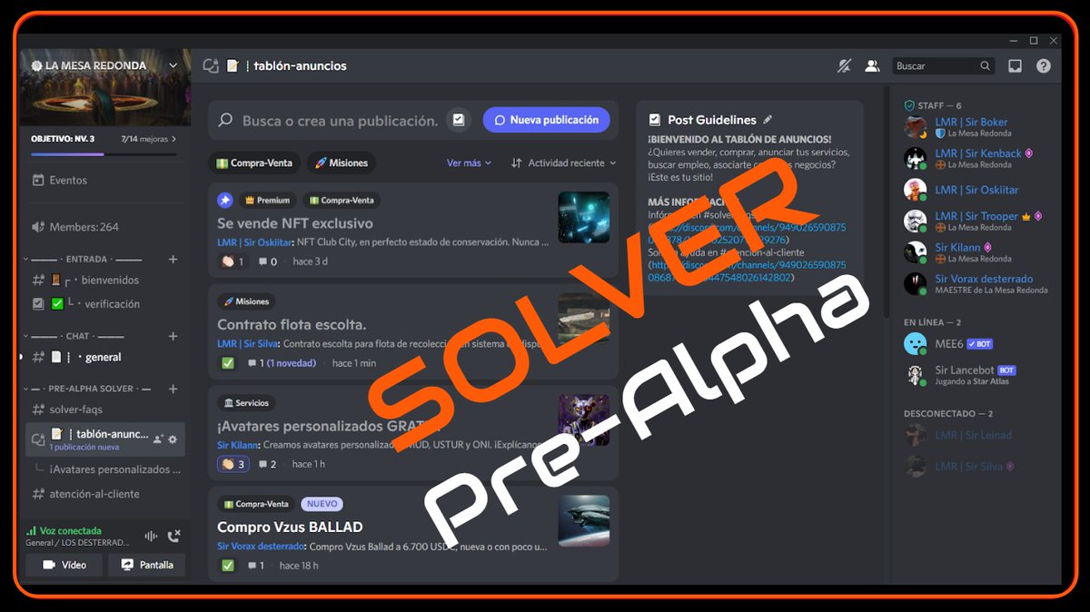 LaMesa_Redonda_'s tweet photo. 📢Conoce SOLVER, el Tablón de Anuncios del #metaverso @staratlas📋

Ofreces un servicio?✅
Buscas becas?✅
Necesitas a un transporte o rescate urgente?✅

ANÚNCIATE GRATIS📜

@at_mwagner @Santiacc_ @clean_code_ @EO_18_ @whoiskhal @StarAtlasBrasil @StarHorizonsSA @Equinox_Guild https://t.co/ObfNlN7eFJ