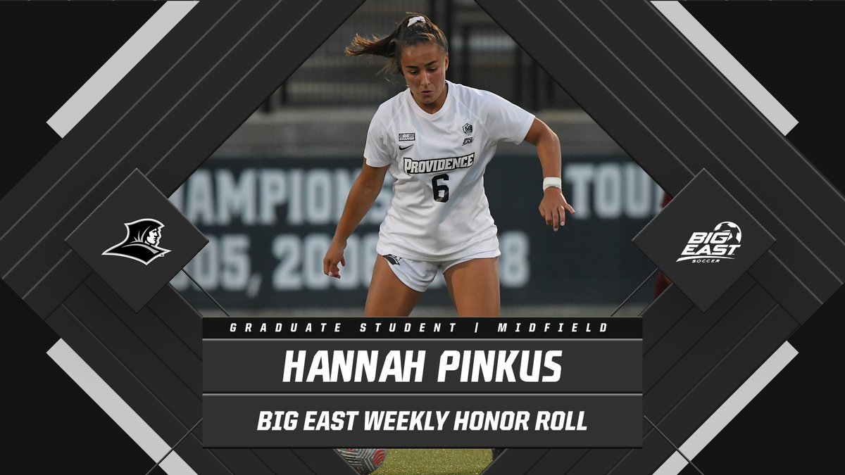 PC_WomensSoccer's tweet photo. Congratulations to Hannah Pinkus for being named to the BIG EAST Weekly Honor Roll! Keep up the good work! 💪 #gofriars https://t.co/cB3ulBVfSY