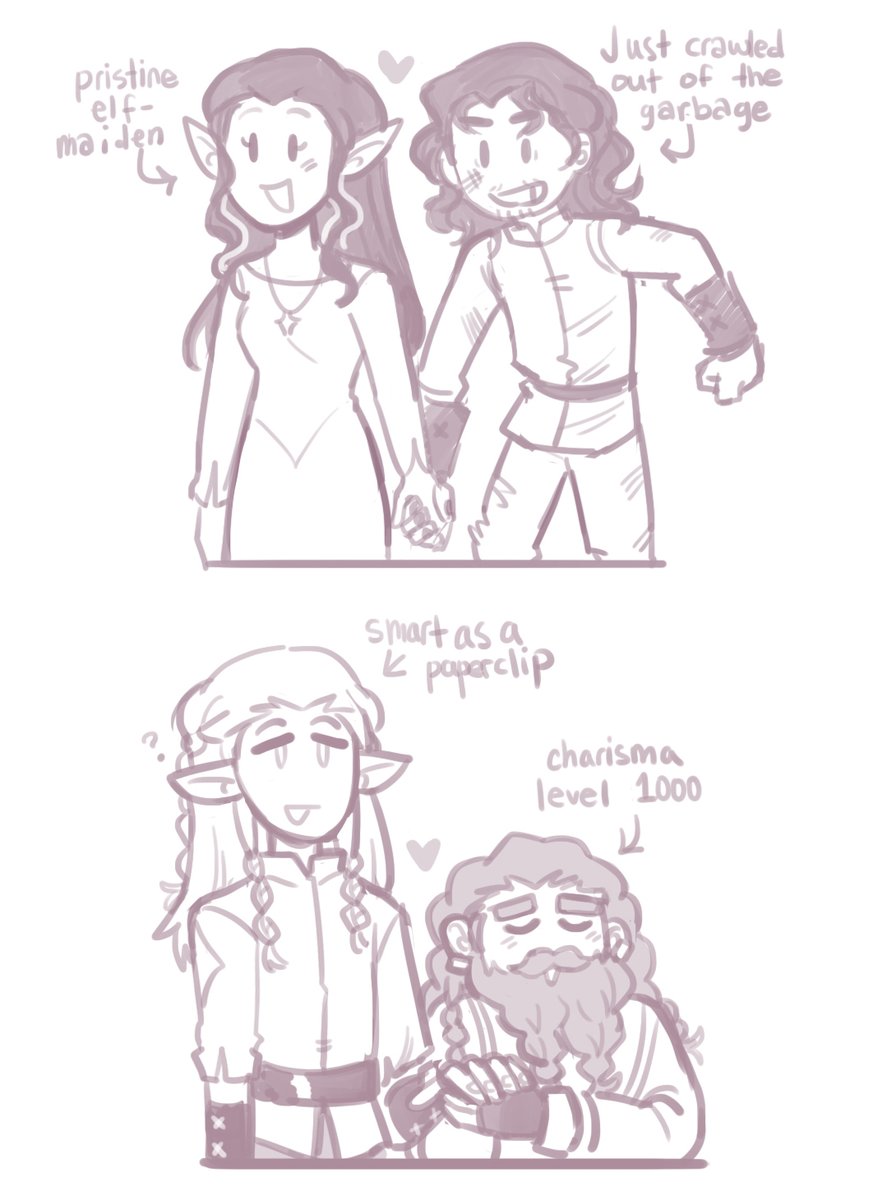 gigolas + aragorn &amp; arwen scribblies 