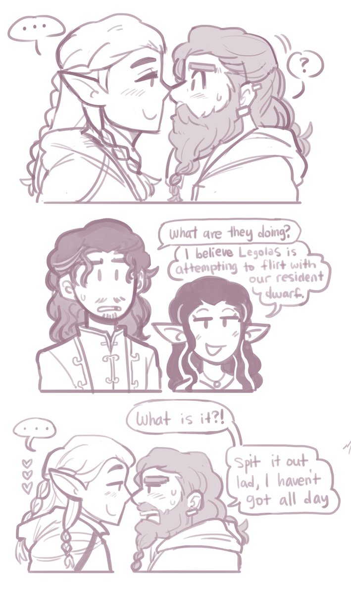 gigolas + aragorn &amp; arwen scribblies 