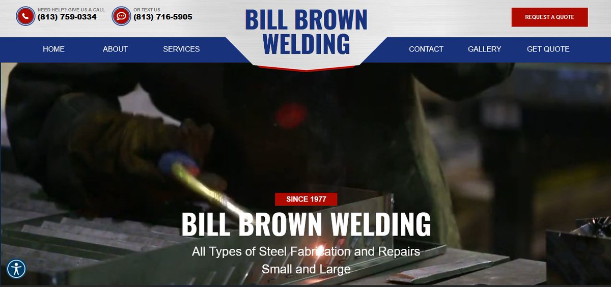 ImageBuilding's tweet image. Image Building Media designed the Bill Brown Welding website. Check it out! #Welding #InternetMarketing #WebsiteDesignhttps://bit.ly/3FCINVY