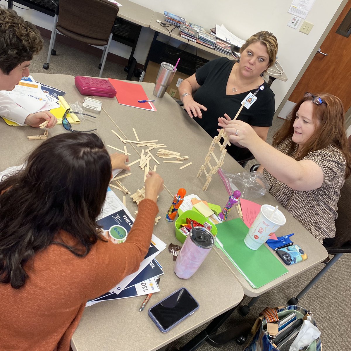 Lots of collaboration and fun as these #1LISD leaders experience the LISD Culture of Continuous Improvement through tower building.