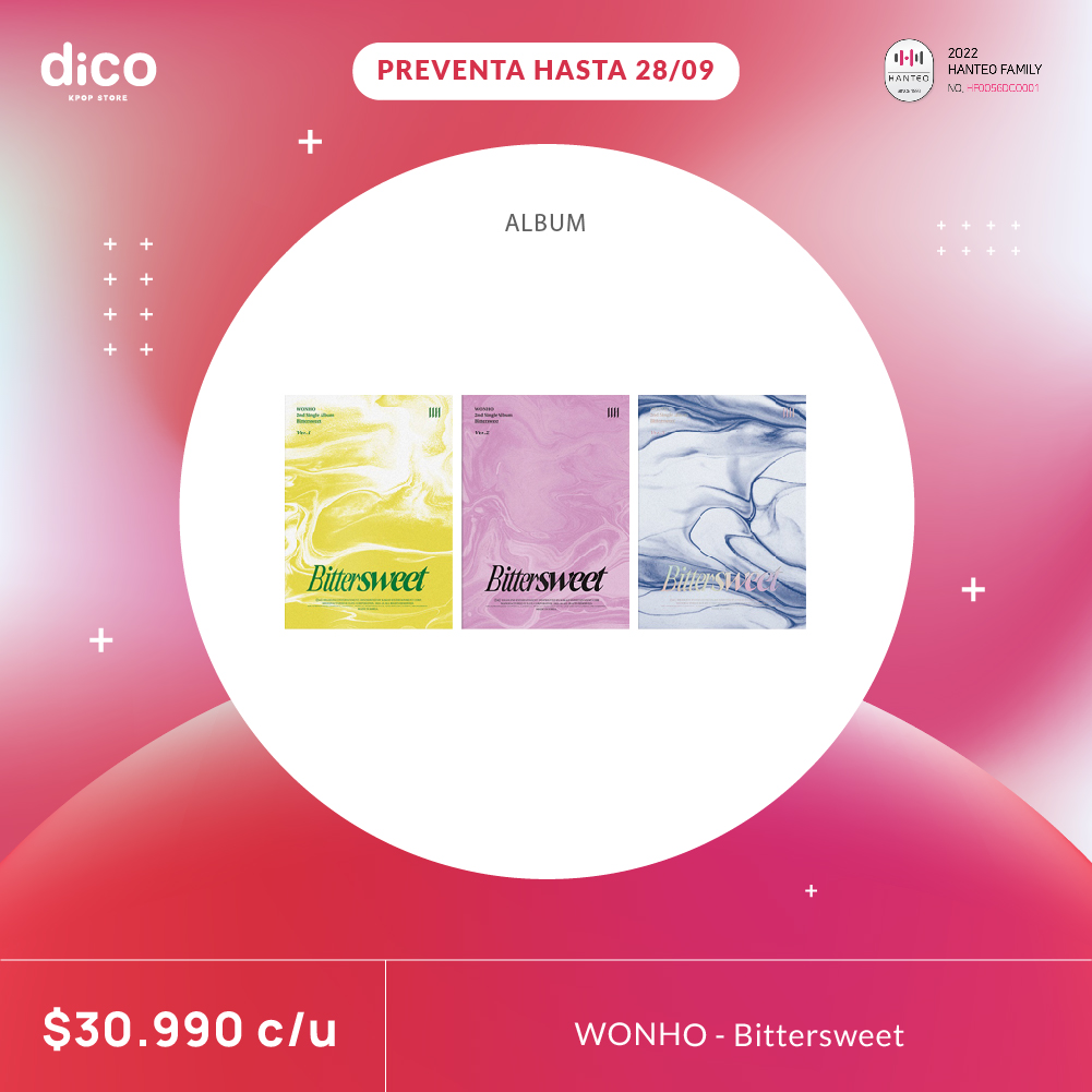 dico_store's tweet photo. Disponible en pre-venta el 2do single álbum de #WONHO - Bittersweet ☀️

¡Conoce los detalles en nuestra web!

Pídelo en: https://t.co/9ErUPjkUX9

#Bittersweet #Kpop #tiendadekpop https://t.co/iC5CTD1bsi
