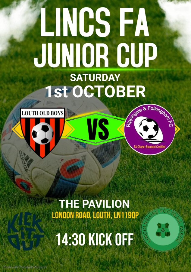This Saturday we welcome Rippingale and Folkingham to @The_Pavilion_LR in the <a href="/LincolnshireFA/">Lincolnshire FA</a> Junior Cup. Would be great to get some support down for the young lads. #uptheoldboys #lincsfc #grassroots 🔴⚫🔴⚫