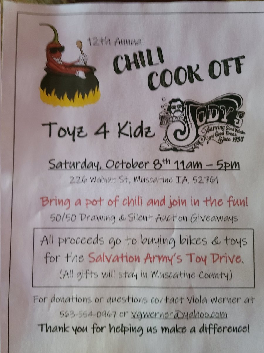manjoine's tweet photo. Chilli cook off #jodystap #chillicookoff
#givingback https://t.co/liP3psiYF3