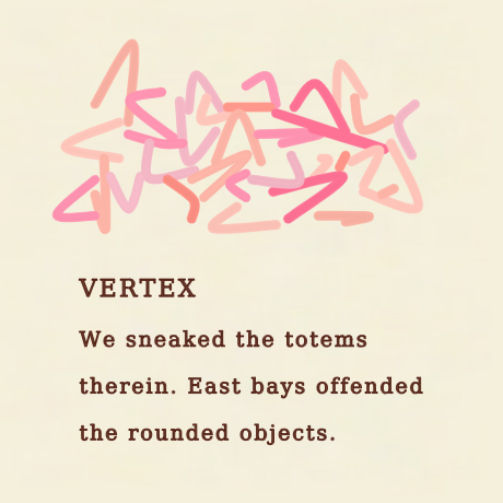 MusesCode's tweet photo. "We sneaked the totems therein...."
Todays mint: experiment with AI poet Liaisons Dangereuses... Reloaded by @Paolo_Curtoni &amp; @dini1789 .
How do you like the Vertex poem? ;)
#genart #generativeart https://t.co/YmNbxevDpB