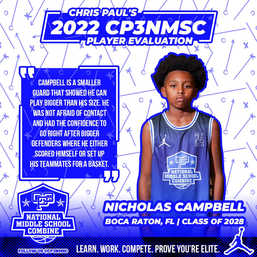 CP3 National Middle School Combine on Twitter "📝Player Breakdown📝