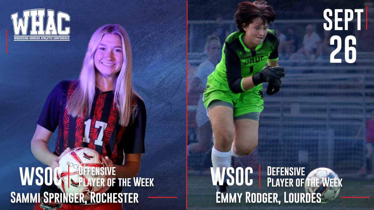 Women's Soccer Weekly Awards to Springer of @RUWarriors and Rodger of @Lourdessports
 - whac.net/article/6414