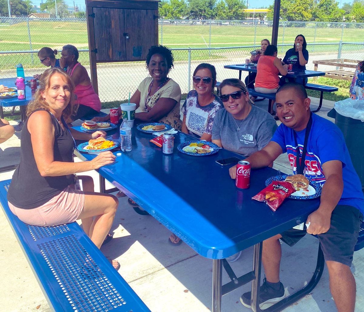 n_aujla's tweet photo. We had a great day of learning and hosted a Grill and Chill event for our staff. Thanks @SethYosef for grilling the burgers! @forestnorth @RoundRockISD https://t.co/Gf6uiFq0zy