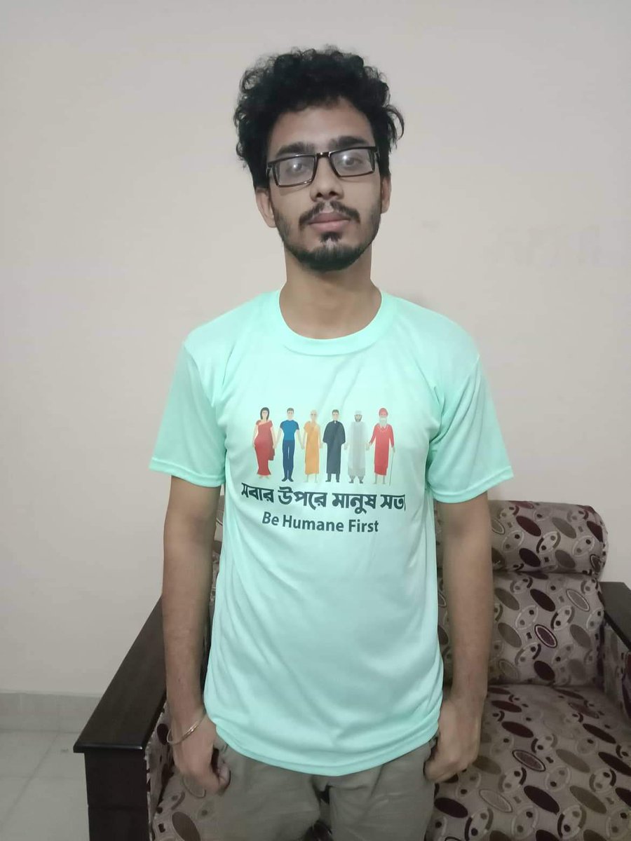 ajantadebroy's tweet photo. About to launch #BeHumaneFirst Tshirt campaign again on the verge of Durga Puja in an effort to create resistance against growing communal violence & hatred throughout #Bangladesh https://t.co/8OzouNczN0