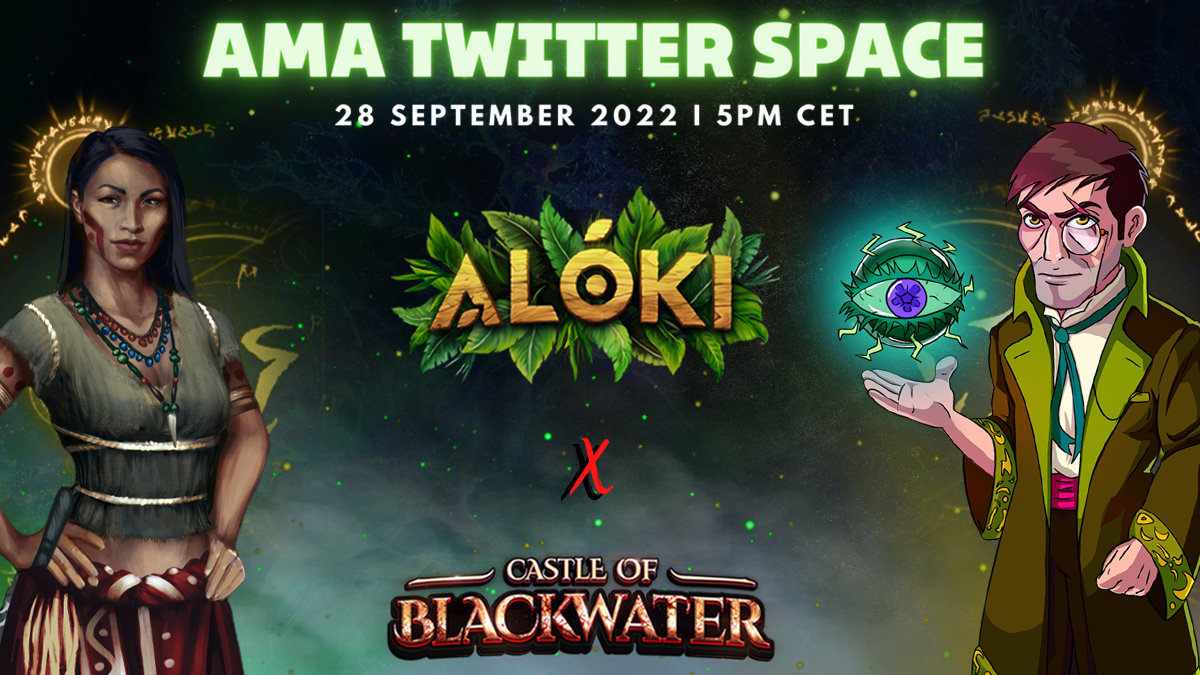 Alóki is changing play-to-earn into play-to-OWN and we LOVE meeting other interesting blockchain games, so it's 🔥AMA Time🔥!

This wednesday, we're meeting great team of <a href="/Blackwater_Town/">Castle Of Blackwater</a> to discuss future of Play-to-Earn. 

🌴Join us ! 🌴

#DegenToRegen #AlokiRegens #p2e