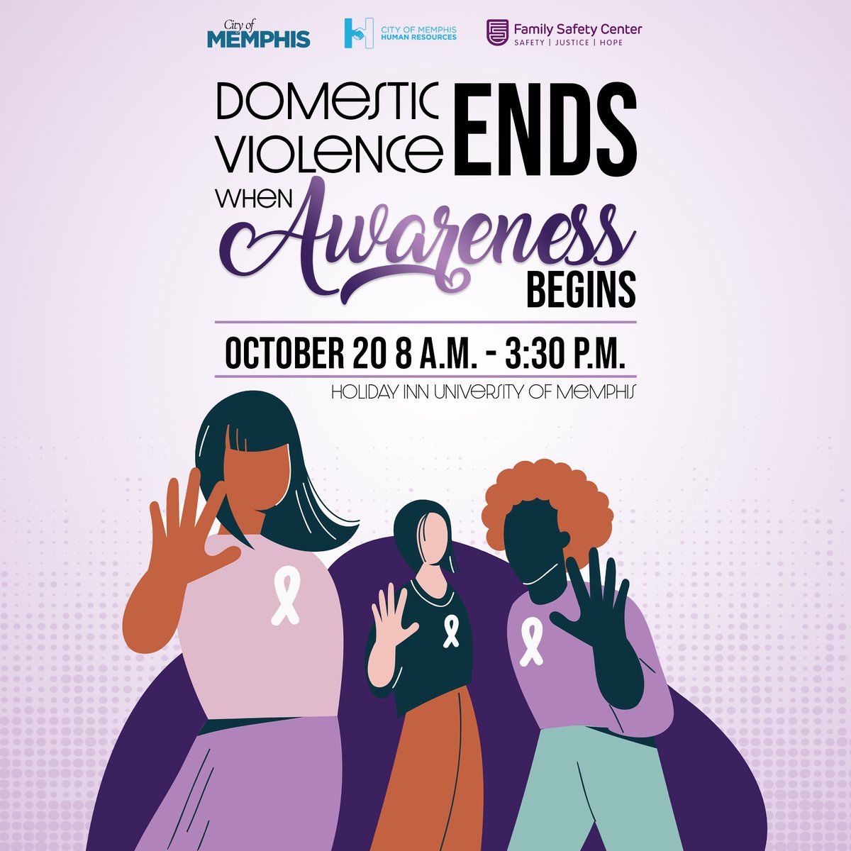 Domestic violence is a large issue, we're happy to provide this graphic for the City of Memphis. #WiLoandCo #LetsCreate #domesticviolence #DV #awareness #DVawareness #cityofmemphis #memphis #tennessee