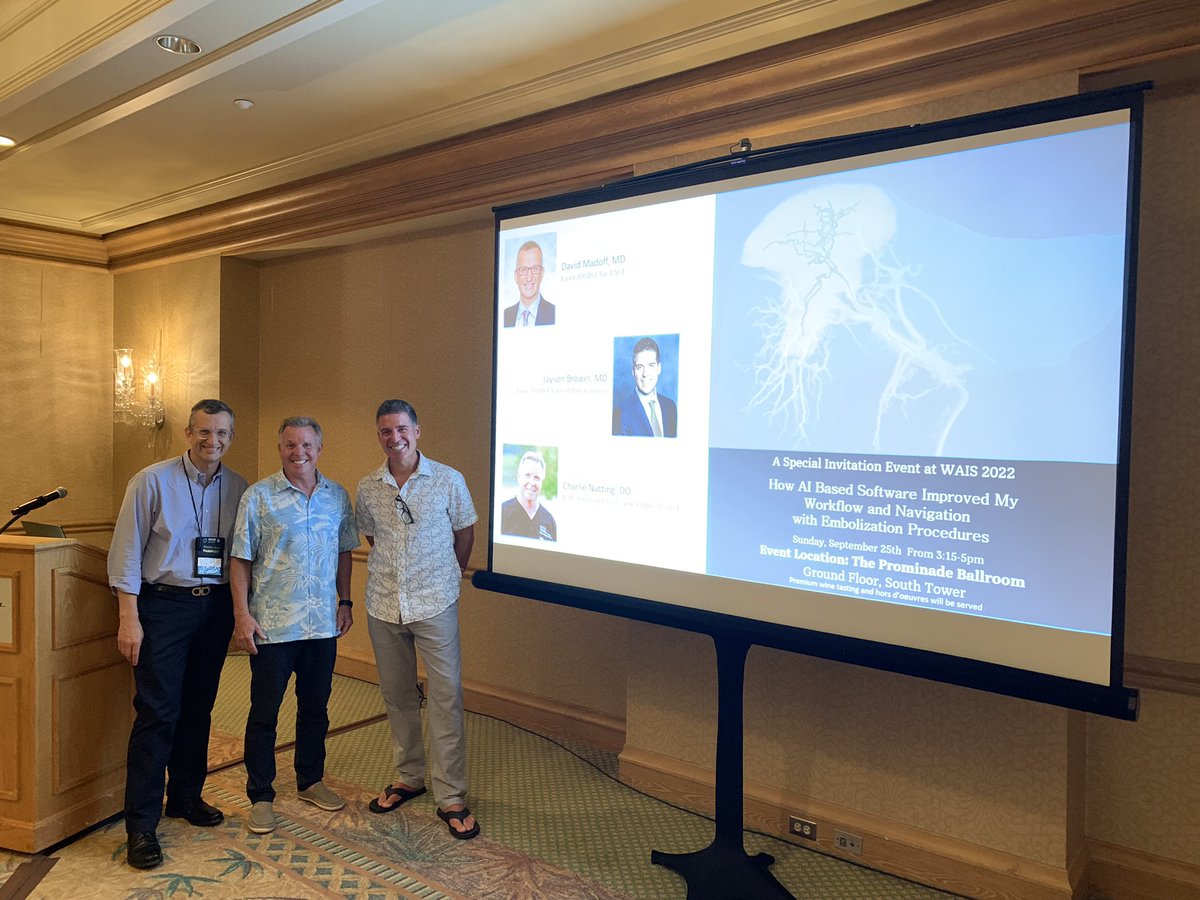 RolandFrayne's tweet photo. Great event #WAIS with three great speakers and delicious wine. Thank you @dcmadoff @jaysonbrower @IR_Nutt for your time and presentations. Innovative cutting-edge technology at its finest with excellent patient care at the core. https://t.co/h44wB8S28k
