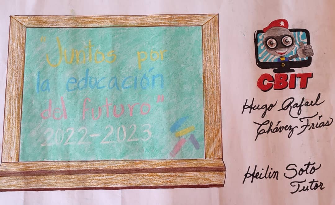 #26Sep 🖥️ ¡A la espera! Lista la pancarta de bienvenida de los estudiantes de la Escuela "Hugo Rafael Chávez Frías" en el CBIT "Hugo Chávez" al nuevo año escolar 2022-2023. Tutora Heilin Soto
@MPPEDUCACION
<a href="/Fundabit_/">FundabitOficial</a>
<a href="/leivi24/">Leivi/Oceanía</a>
#FronteraDePaz
#SomosFundabit