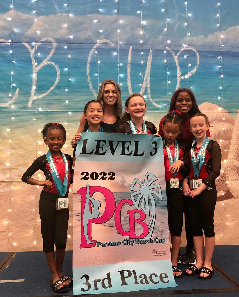 ATLGymnastics's tweet photo. Panama City was a success!! We are proud of our girls. Way to rock the weekend! #compulsories #asg #rockintheweekend #greatjobgirls #asgstrong https://t.co/PfvUZiBNxQ