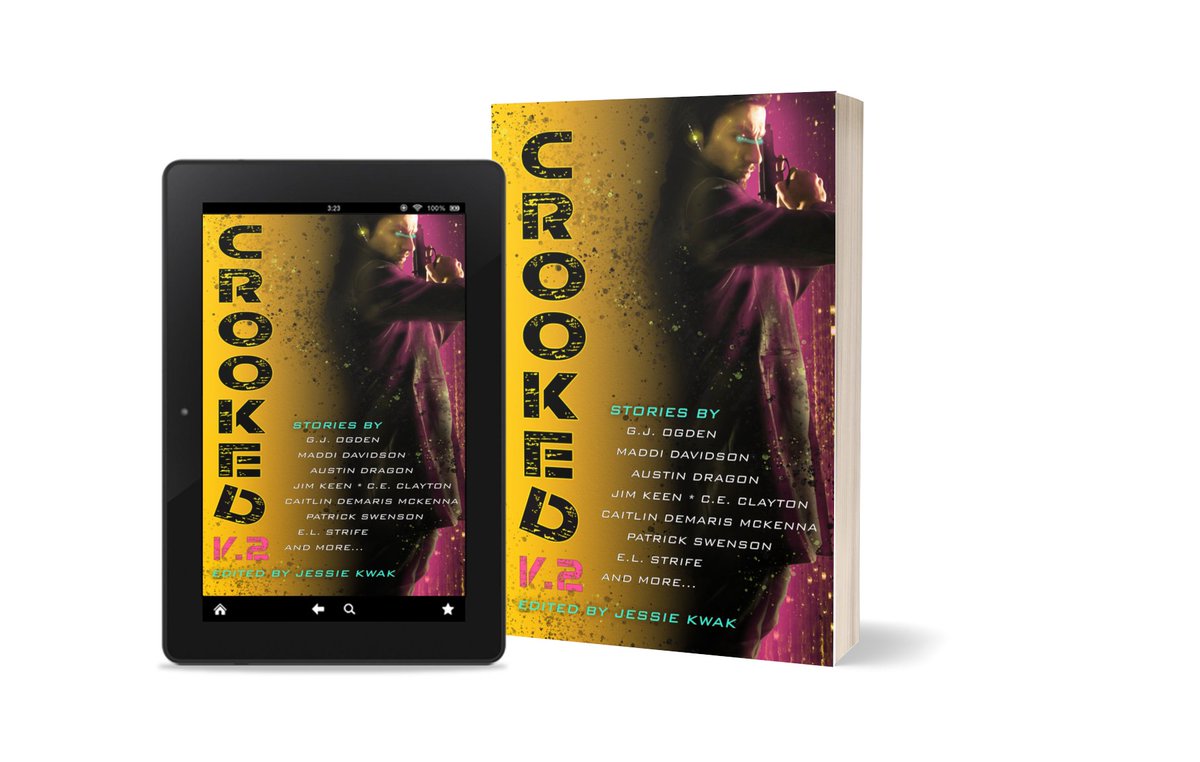 CaitlinDMcKenna's tweet photo. Out today: 18 stories of sci-fi crime in the Crooked Vol. 2 anthology edited by Jessie Kwak! Features stories by @marknr, @WBMCAuthor, @katesheeranswed, @chelscey, @hobdragon, @bittybittyzap, @erikgrove, @jkwak, @ElysiaLStrife, @FrasierArmitage and more! https://t.co/jEP4Te15bc