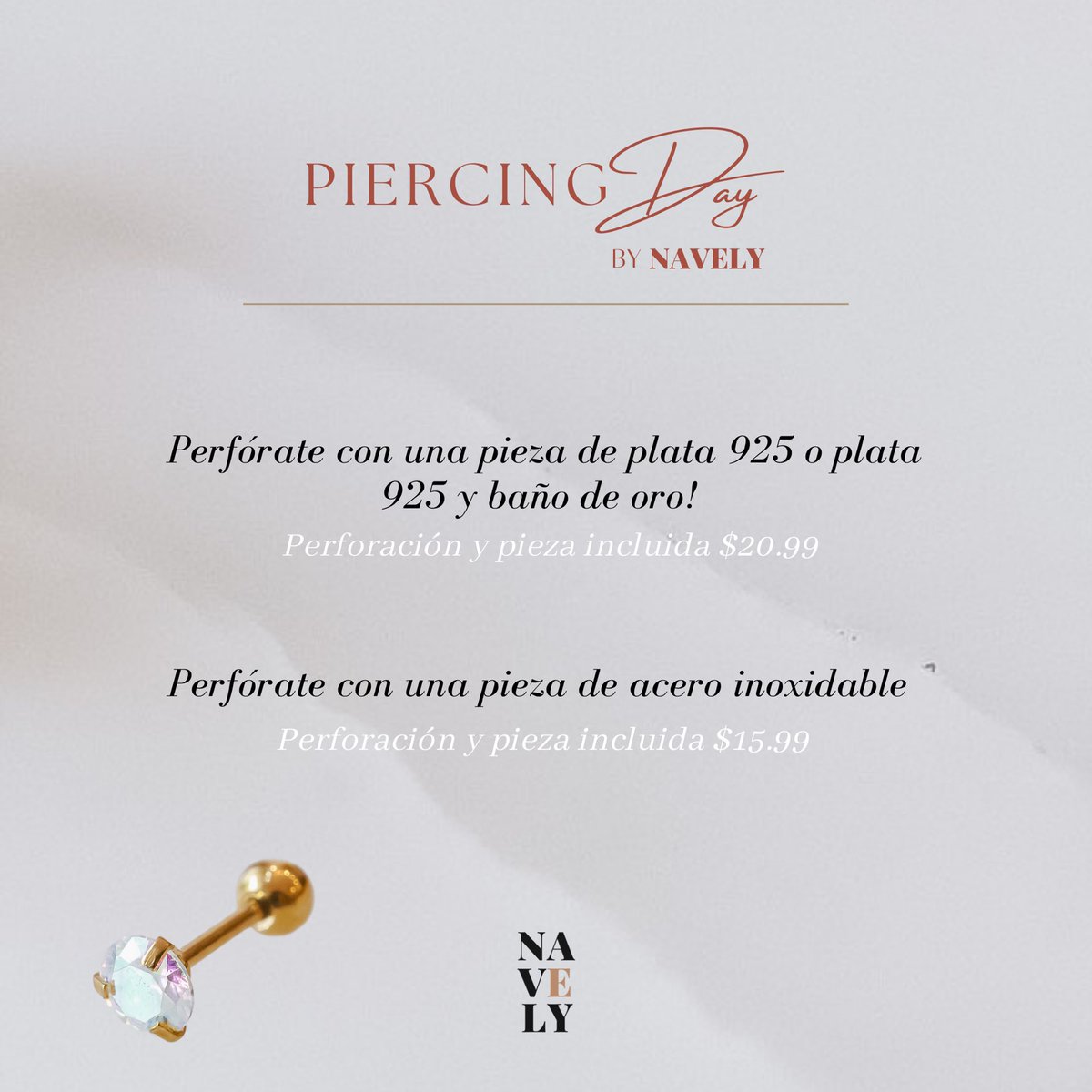 navelysv's tweet photo. Esta es la última señal que estabas esperando 😉❣️ #piercings #piercingday
Agenda tu cita YA! ✨ https://t.co/Q4ZmYuH02M
