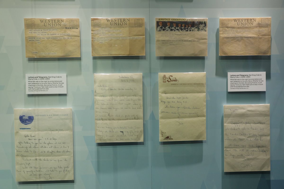 GRAMMYMuseum's tweet photo. Love letters are our love language. ๐
GRAMMY-winning artist @natkingcole wrote handwritten letters to his wife and children during his illustrious career. See the originals in his exhibit at the #GRAMMYMuseum. #NationalLoveNoteDay https://t.co/zTKlHSi6vf