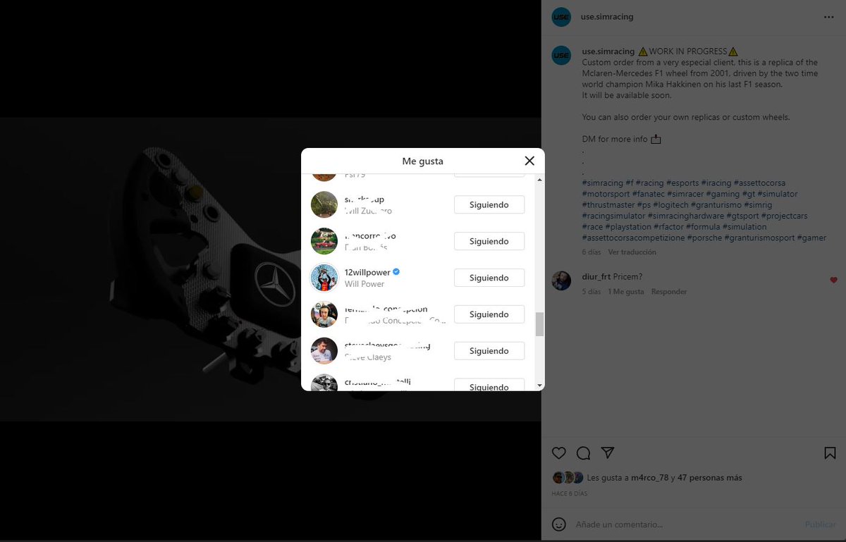 UseSimracing's tweet image. Back when @12WillPower liked our new steering  wheel, part of the Vintage Series by USE.

Thanks champ! 👏👏

Check our instagram if you don't believe us! 😜
instagram.com/use.simracing/

#Simracing #IndyCar #F1 #Mclaren #Mercedes