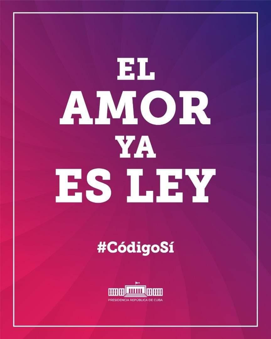 #ElAmorYaEsLey 💞 porque votamos🗳 por el #CodigoDeLasFamilias desde el CORAZ♥N🙌🇨🇺
#CodigoSi