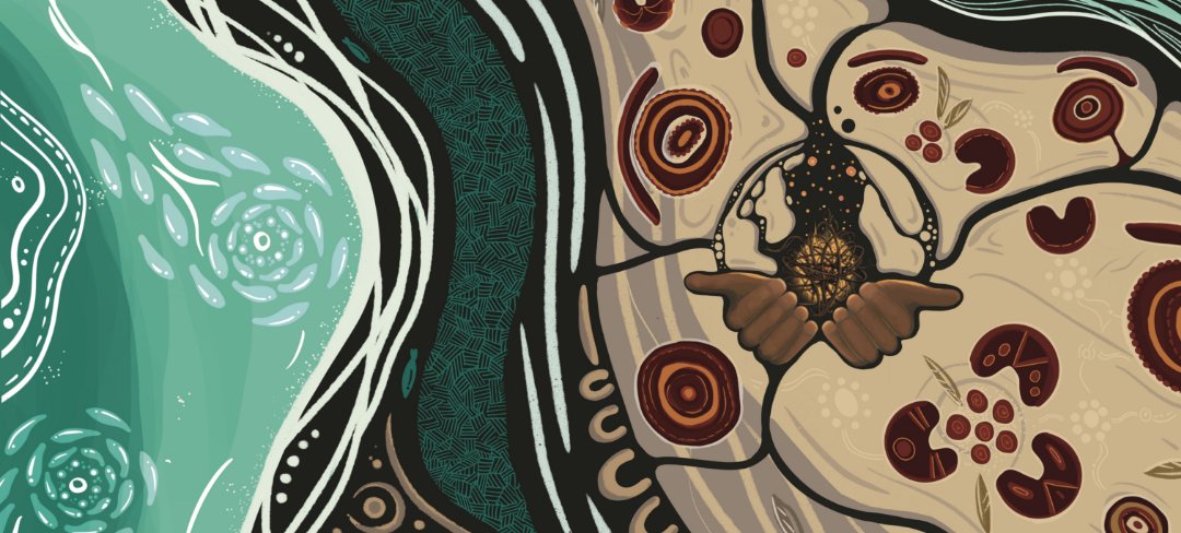 Our REFLECT Reconciliation Action Plan is now available online developed through the Reconciliation Working Group! Download the RAP here: bit.ly/3r6jYfD
Join us for the formal launch of our RAP on Oct 12 at the Natural Hazards Research Forum.
Artwork by Leanne Brook.