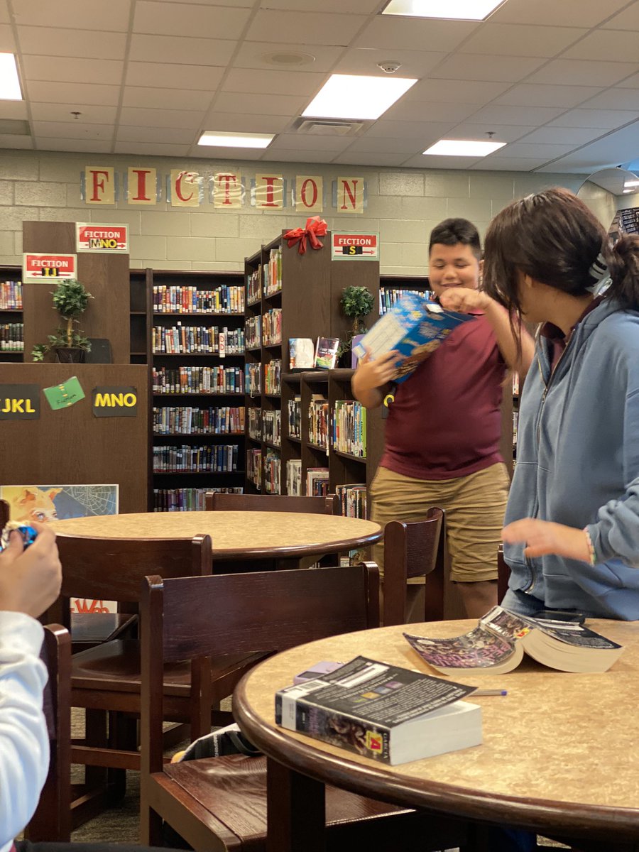 WISDCentralLib's tweet photo. Book club today!  We read, we discuss, we snack and we laugh! https://t.co/6aMZiyBKPV