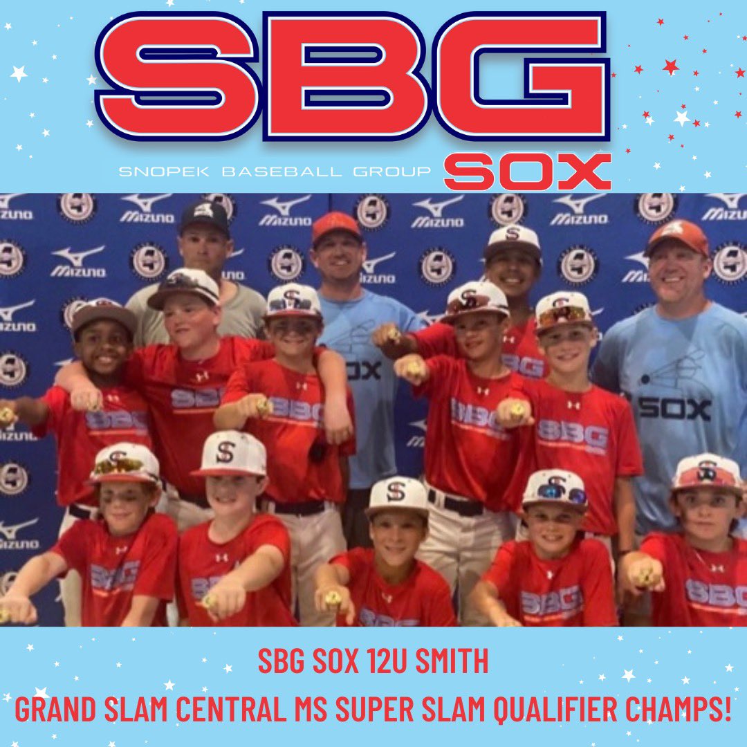SBGsox's tweet photo. 💫 BIG shoutout to SBG 12U Smith on their 1st place finish in the Grand Slam Central MS Super Slam Qualifier!!
💫CONGRATS fellas!
#SBGsox https://t.co/NxGVCgddlm