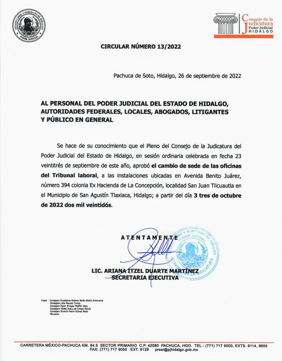 PJEHidalgo's tweet photo. #importante | Circular número 13/2022

Consulta en: https://t.co/VeMzM5tNsa https://t.co/JobU3NxDuD