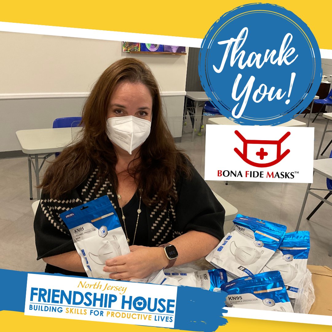 NorthJerseyFH's tweet photo. #MaskDonation
#Charity
#MissionDriven
Thank you to @BonaFideMasks for generously donating 2,400 high quality KN95 masks to North Jersey Friendship House. This is truly phenomenal. We appreciate you recognizing how much this means to us to receive this donation. https://t.co/K5p39pLnoZ