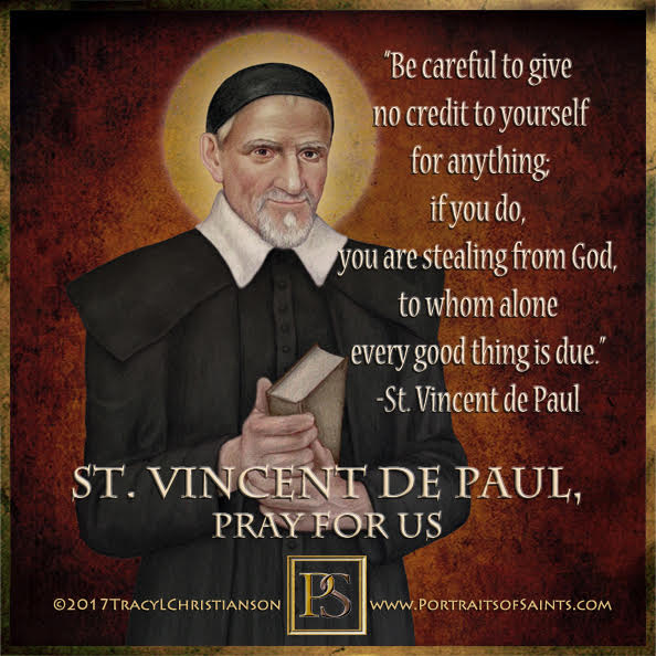 SaintPortraits's tweet photo. Happy Feast Day 
St. Vincent de Paul, pray for us. 
Renowned for his compassion, humility, &amp; generosity &amp; is known as the "Great Apostle of Charity.”  https://t.co/0OqFxZAQny https://t.co/HMCObzU0R8