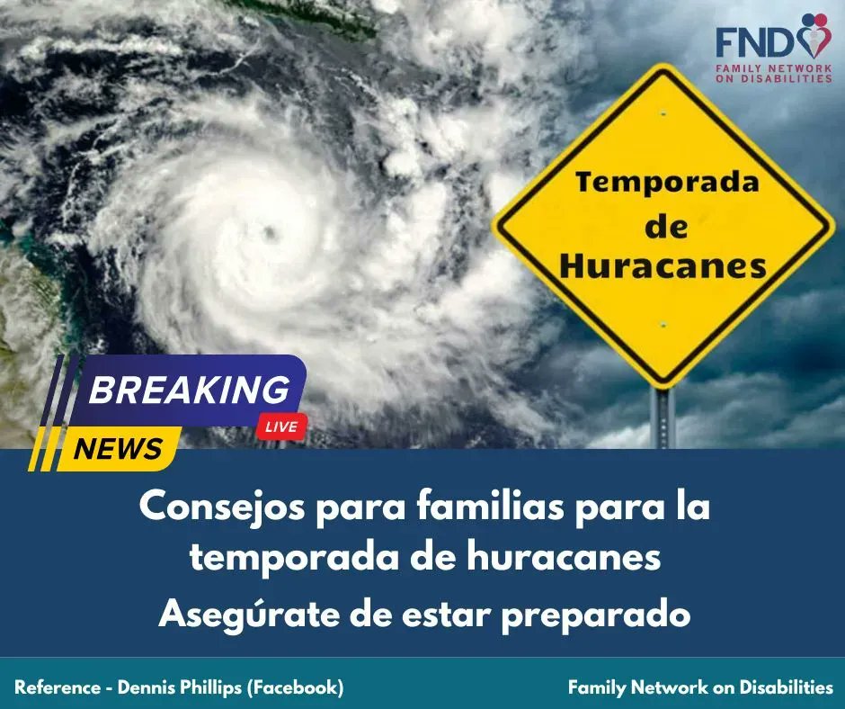 FND_USA's tweet photo. Encuentre nuestra guía de preparación para desastres para la temporada de huracanes para personas con discapacidades aquí: https://t.co/P90HrJznfW. Obtenga información sobre refugios preparados para discapacitados aquí: https://t.co/olFzeQctLm. #HuracanIan https://t.co/NJnhgb8iOt