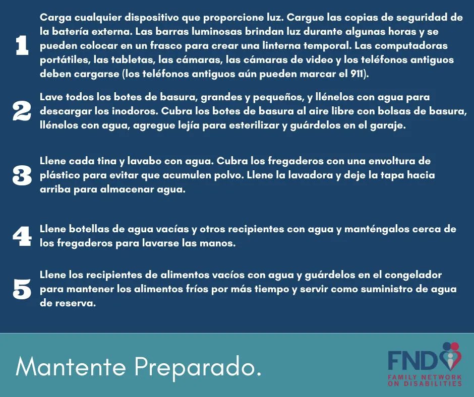 FND_USA's tweet photo. Encuentre nuestra guía de preparación para desastres para la temporada de huracanes para personas con discapacidades aquí: https://t.co/P90HrJznfW. Obtenga información sobre refugios preparados para discapacitados aquí: https://t.co/olFzeQctLm. #HuracanIan https://t.co/NJnhgb8iOt